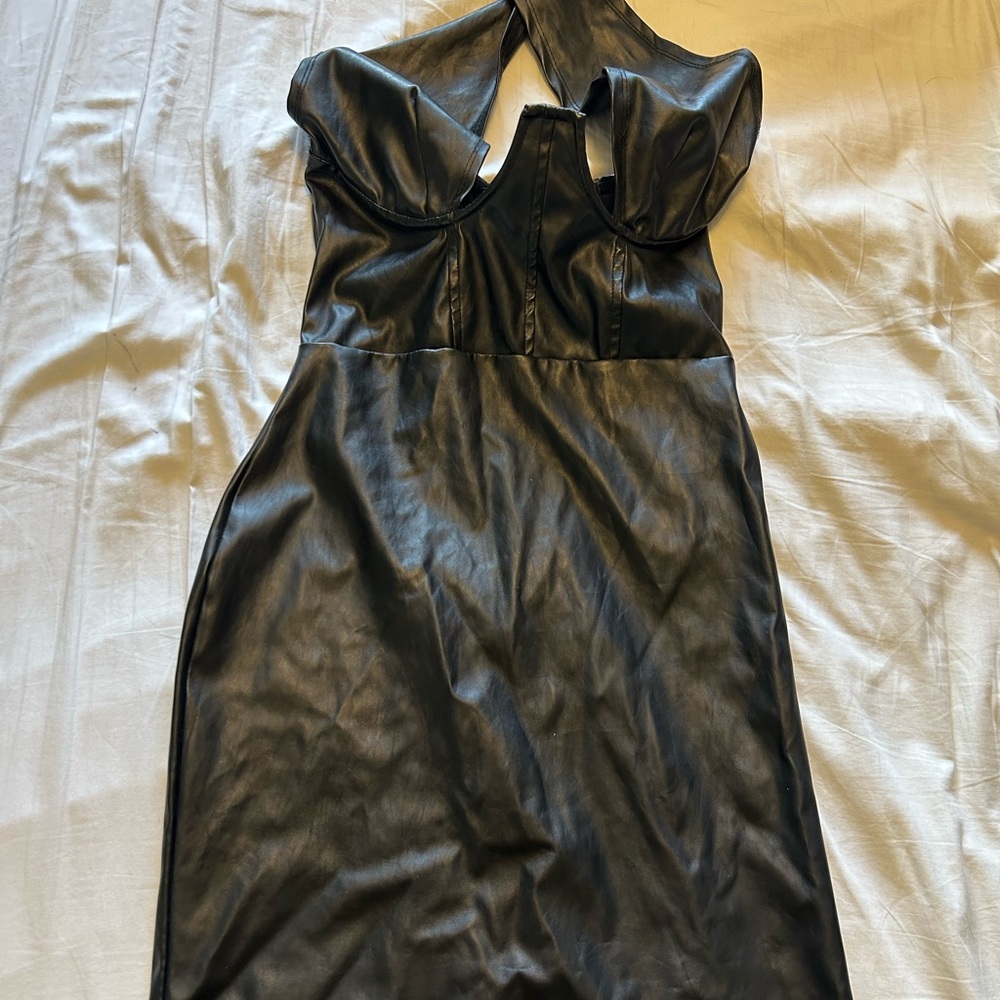 Fashion Nova Black Halter Dress